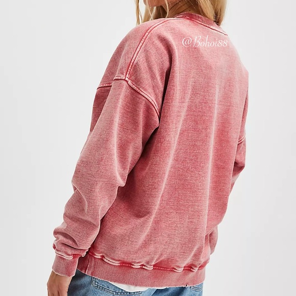 NEW Free People Falling Forward Snow Washed Destroyed Crew - Picture 2 of 12